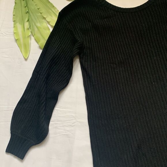 🌟RIBBED Knit Puff Long Sleeves Sweater Dress🌟 - Picture 11 of 12